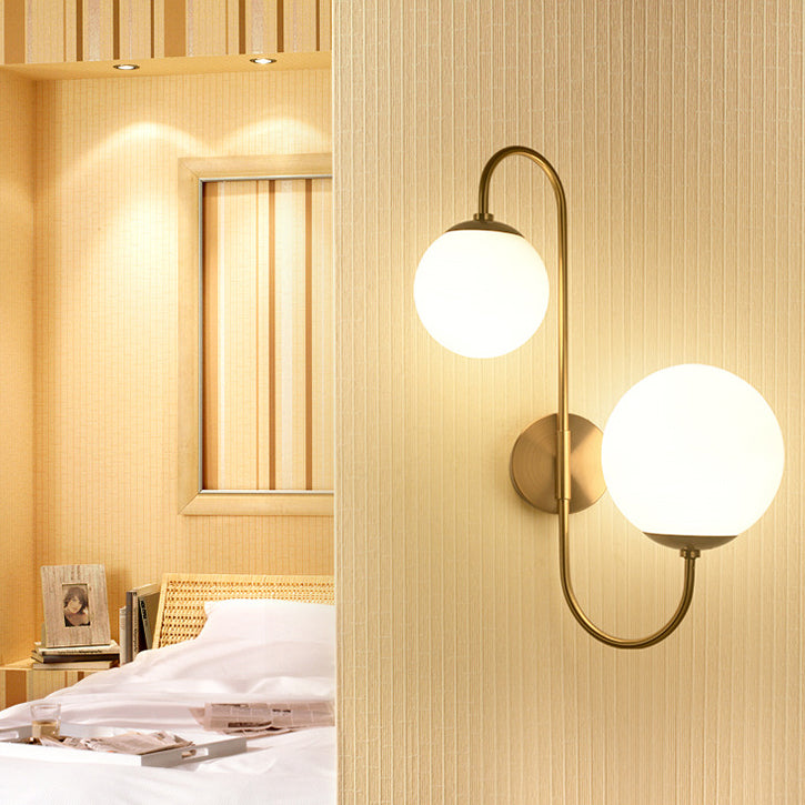 Creative Industrial Magic Bean Glass 2-Light Wall Sconce Lamp