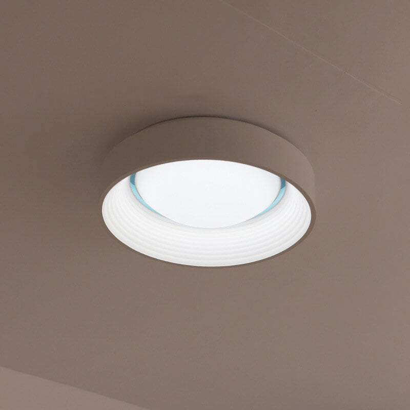 Nordic Minimalist Iron Acrylic Concave-Convex Circle LED Flush Mount Ceiling Light