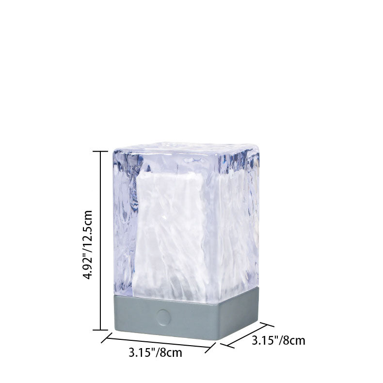 Modern Simplicity Resin Square LED Table Lamp For Bedroom