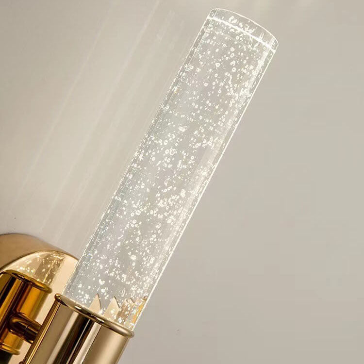 Modern Light Luxury Bubble Crystal Column Aluminum LED Wall Sconce Lamp