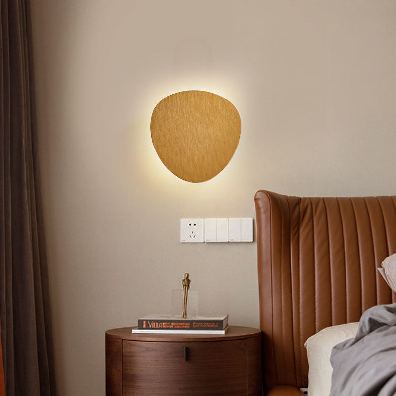 Contemporary Scandinavian Triangle Round Aluminum Acrylic LED Wall Sconce Lamp For Bedroom