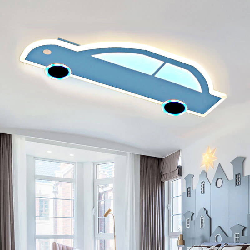 漫画風クリエイティブな車の形をした鉄製LEDフラッシュマウントシーリングライト