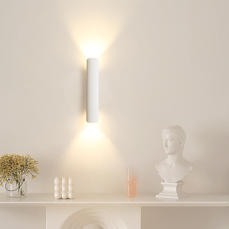 Modern Simplicity Iron Aluminum Roman Column Strip LED Wall Sconce Lamp For Bedside