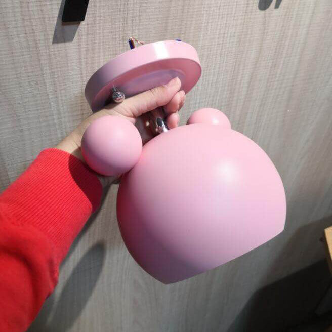 北欧風カートゥーンドーム型アイアン1灯セミフラッシュマウントシーリングライト