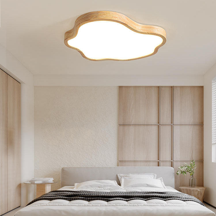 日本のミニマリスト ログクラウド アクリル LED フラッシュマウント シーリングライト