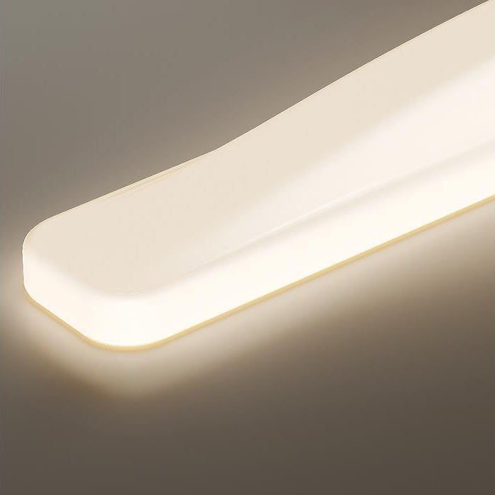 Modern Minimalist Long Iron Rolled Plastic LED Island Light Pendant Light For Dining Room