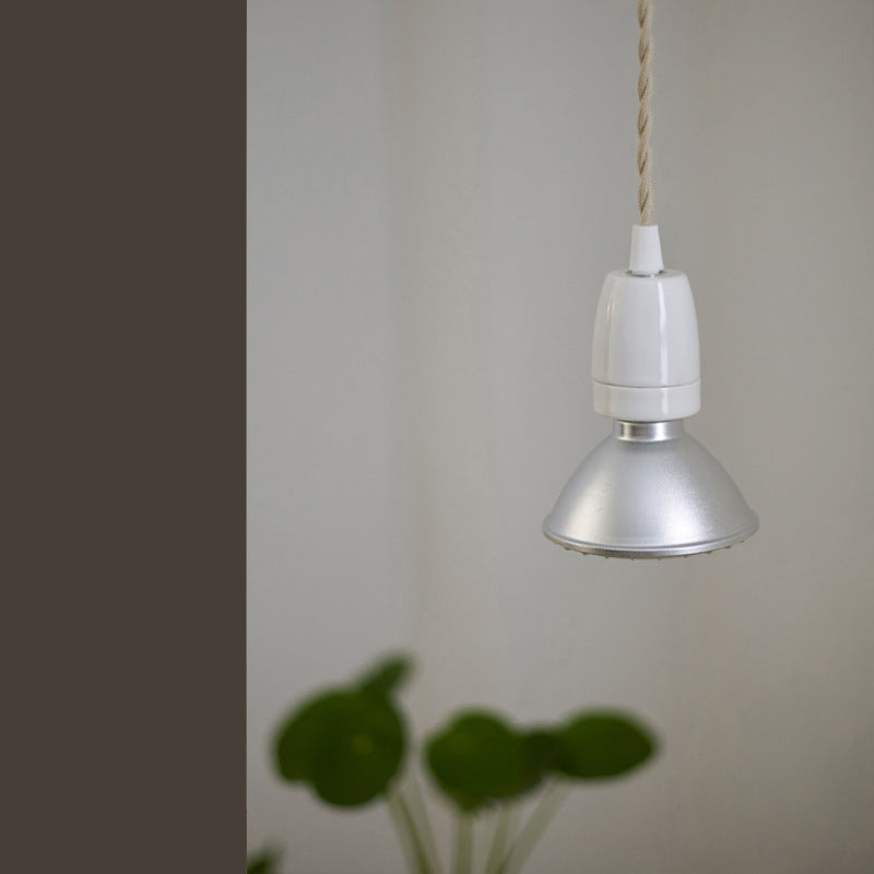 مصباح معلق صناعي معاصر من الألومنيوم المخروطي برأس سيراميكي، مزود بمصباح واحد لغرفة المعيشة