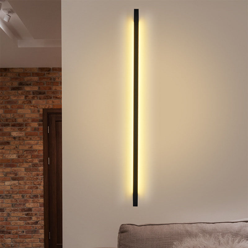 Modern Simplicity Long Strip Aluminum Silicone LED Wall Sconce Lamp