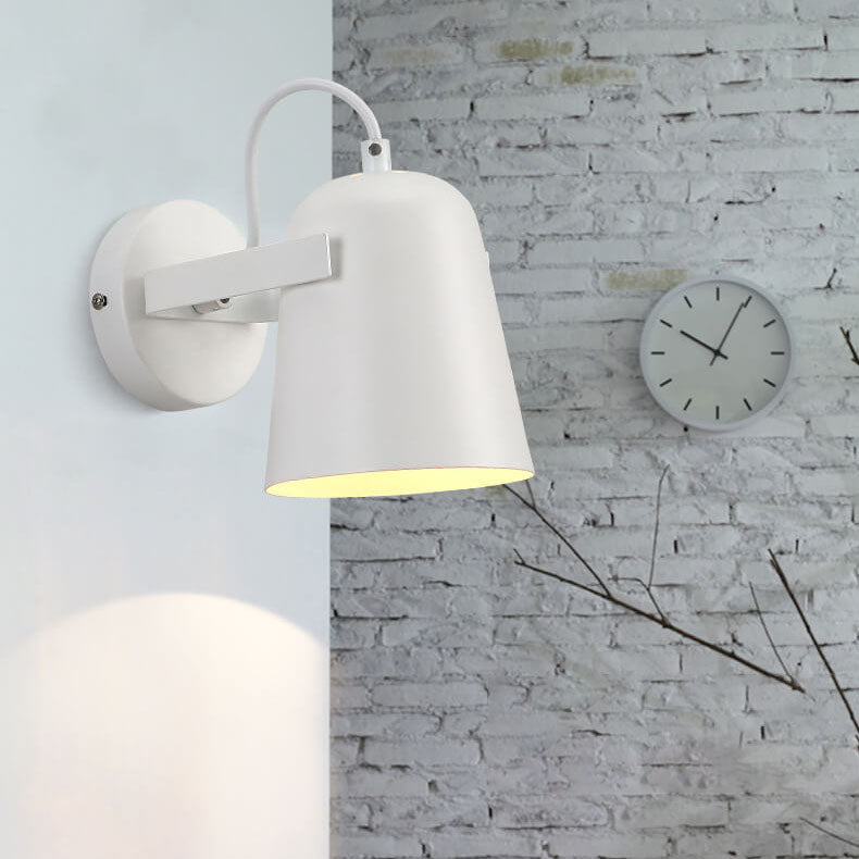 Nordic Macaron Iron Cylinder Dome 1-Light Wall Sconce Lamp