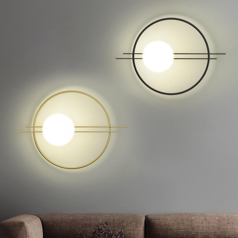 Nordic Creative Circle Ring Glass Ball 1-Light Wall Sconce Lamp