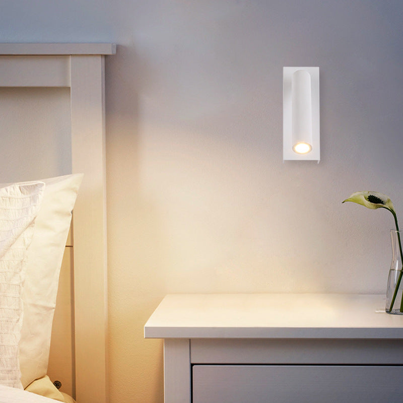 مصباح حائط LED دوار من الألومنيوم بتصميم عصري بسيط
