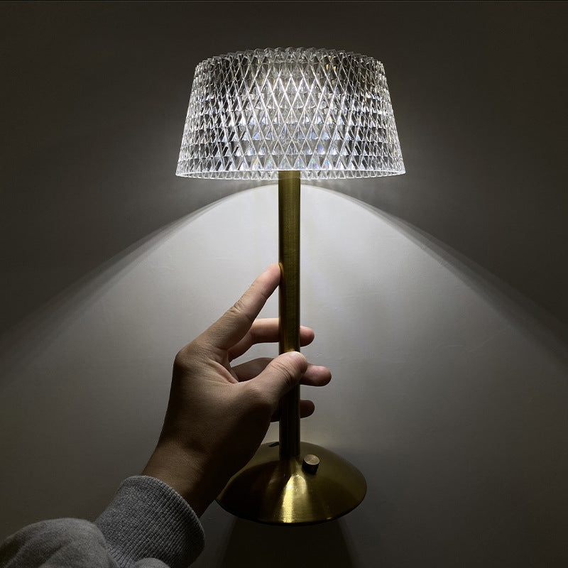 Nordic Retro Minimalist Metal USB Rechargeable LED Night Light Table Lamp