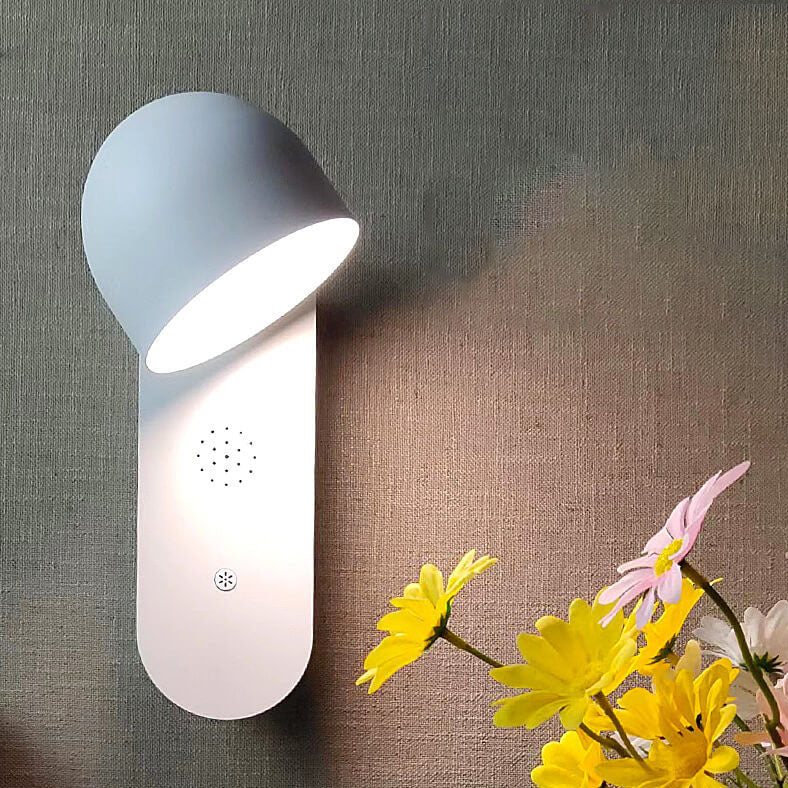 مصباح حائط LED من الأكريليك برأس دائري عصري بلون سادة مع خاصية التحكم الصوتي