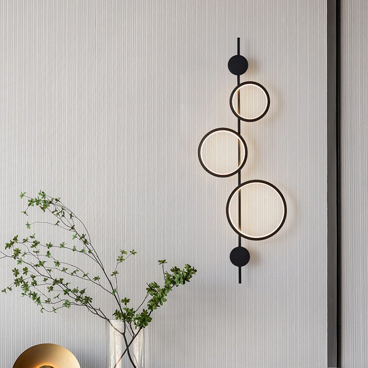 مصباح حائط LED من السيليكون متعدد الدوائر بتصميم عصري بسيط لغرفة المعيشة