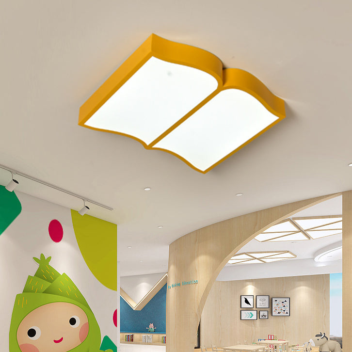 مصباح سقف LED حديدي على شكل كتاب بتصميم آرت ديكو حديث لغرفة المعيشة