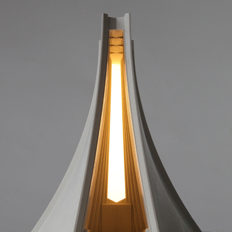 Contemporary Scandinavian Triangle Concrete LED Table Lamp For Bedroom