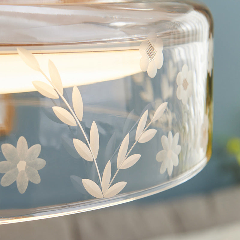 مصباح سقف LED دائري عصري بسيط مصنوع من المعدن والأكريليك والزجاج لغرفة النوم