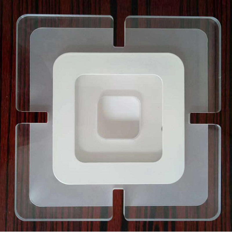 مصباح سقف LED مربع الشكل مصنوع من الحديد والأكريليك بتصميم عصري بسيط لغرفة المعيشة