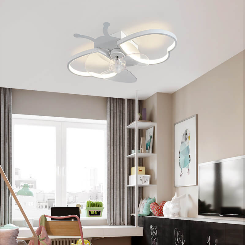 مروحة سقف LED على شكل فراشة من السيليكون بتصميم إبداعي من Nordic Creative
