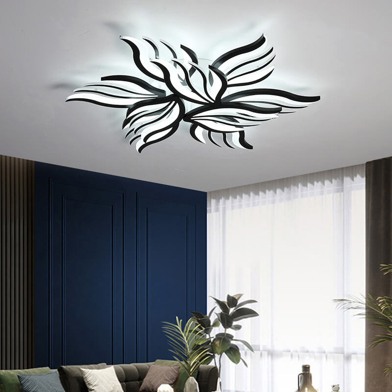 Modern Creative Personality Acrylic Flower Shape LED Semi-Flush Mount Ceiling Light