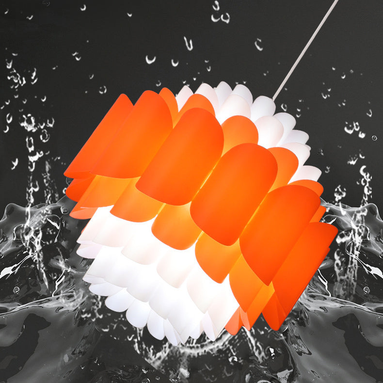 مصباح معلق دائري متعدد الطبقات مصنوع من الحديد الأكريليكي بتصميم نورديك، لغرفة الطعام