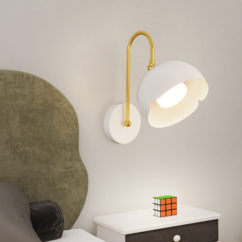 Modern Minimalist Pure White Iron LED Wall Sconce Lamp Flush Mount Lighting