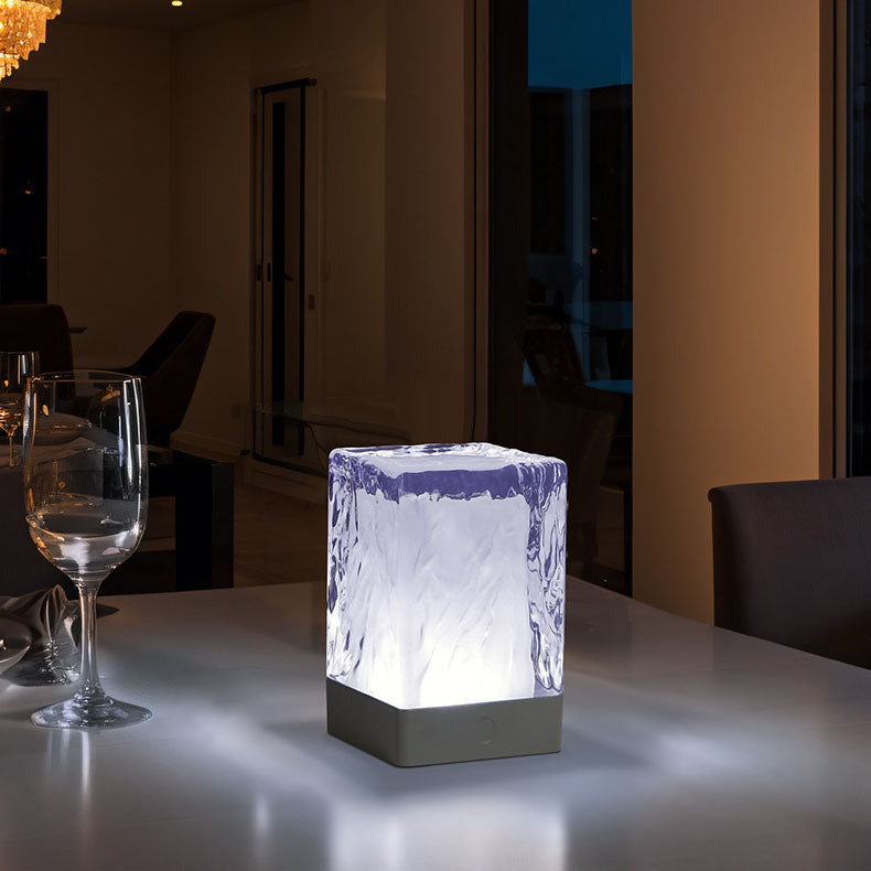 Modern Simplicity Resin Square LED Table Lamp For Bedroom