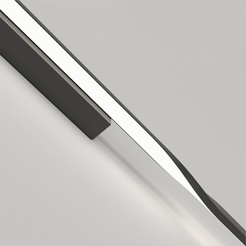 مصباح حائط LED من السيليكون بخط مستقيم من الألومنيوم بتصميم عصري بسيط لغرفة المعيشة