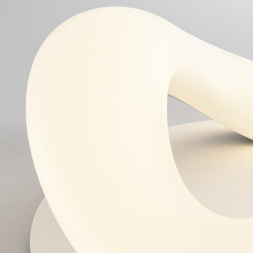 مصباح LED معلق بتصميم عصري بسيط من مادة البولي إيثيلين على شكل حلقة مموجة لغرفة النوم