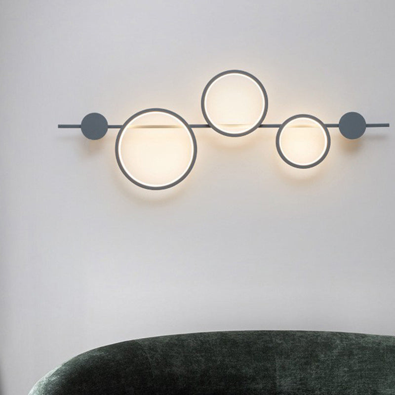 مصباح حائط LED من السيليكون متعدد الدوائر بتصميم عصري بسيط لغرفة المعيشة
