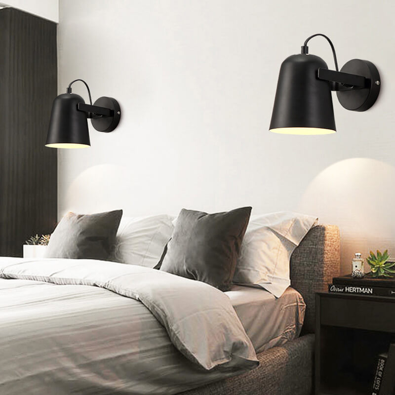 Nordic Macaron Iron Cylinder Dome 1-Light Wall Sconce Lamp