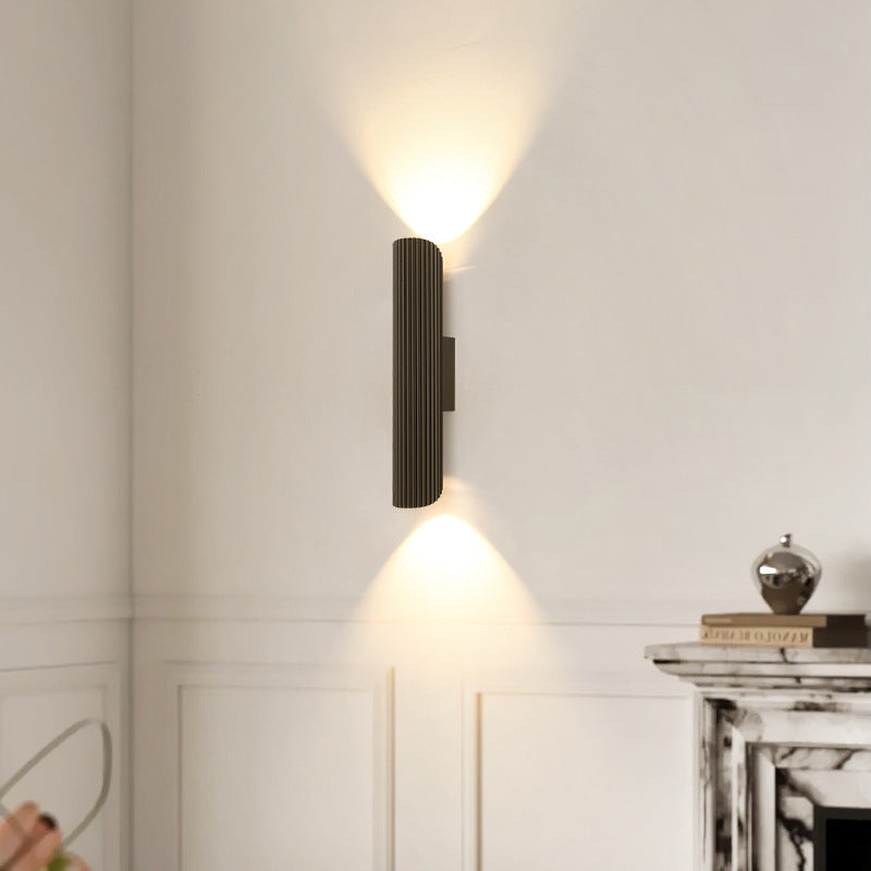 Modern Simplicity Iron Aluminum Roman Column Strip LED Wall Sconce Lamp For Bedside