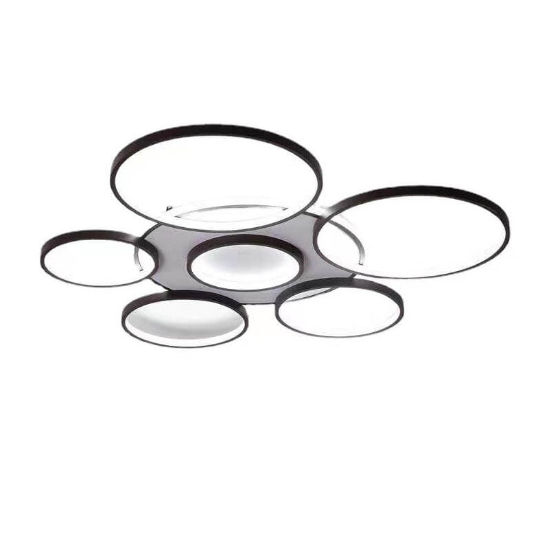 Modern Light Luxury Circular Combination Aluminum LED Flush Mount Ceiling Light