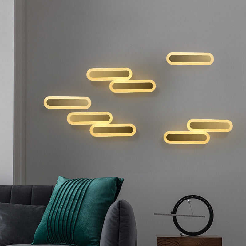Modern Luxury Brass Ring LED Wall Sconce Lamp