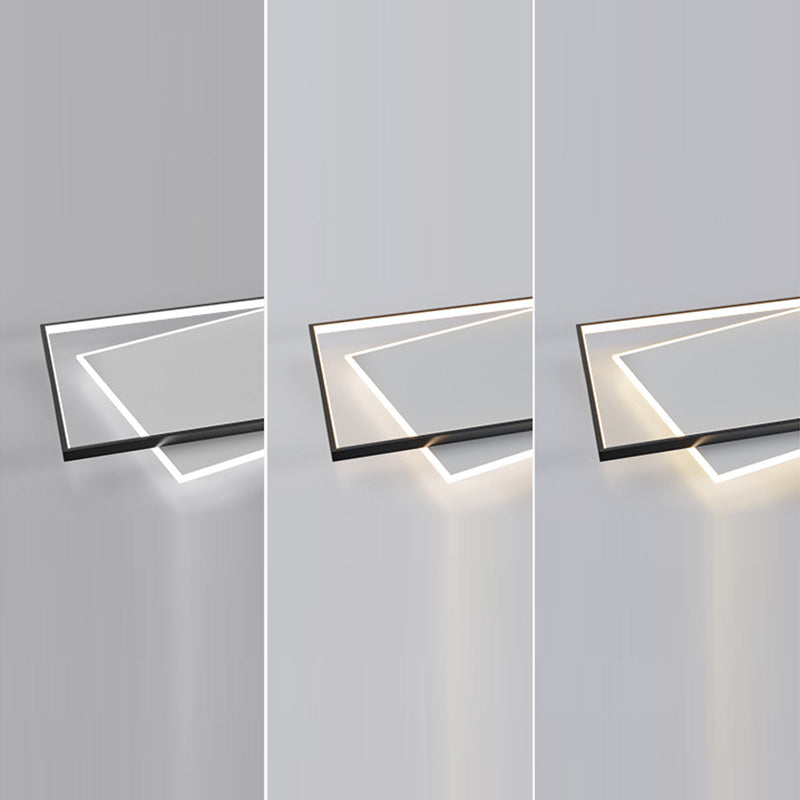 إضاءة LED مدمجة بتصميم عصري بسيط على شكل دائرة ومثلث ومربع ومستطيل من الحديد لغرفة المعيشة