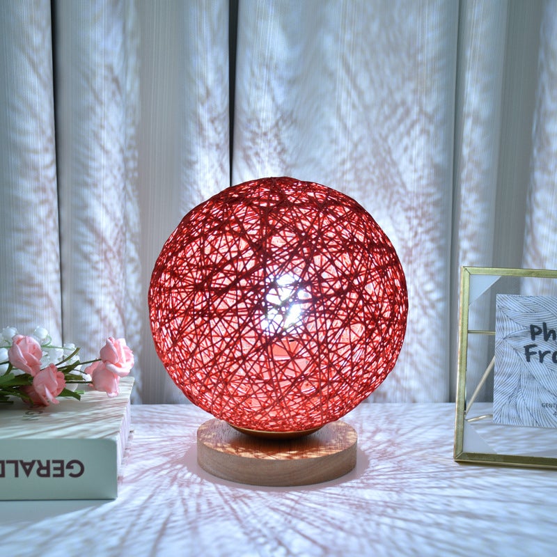 Modern Minimalist Hemp Vine Weaving 1-Light LED Table Lamp