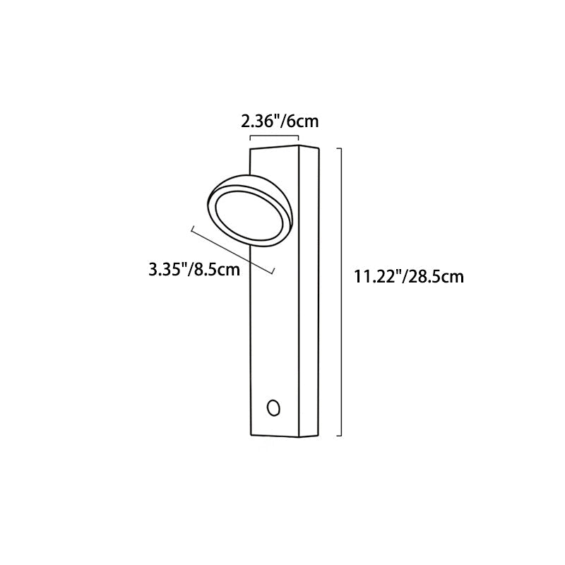 Modern Simplicity Aluminum Iron Acrylic Strip Cubic Round LED Wall Sconce Lamp For Bedside