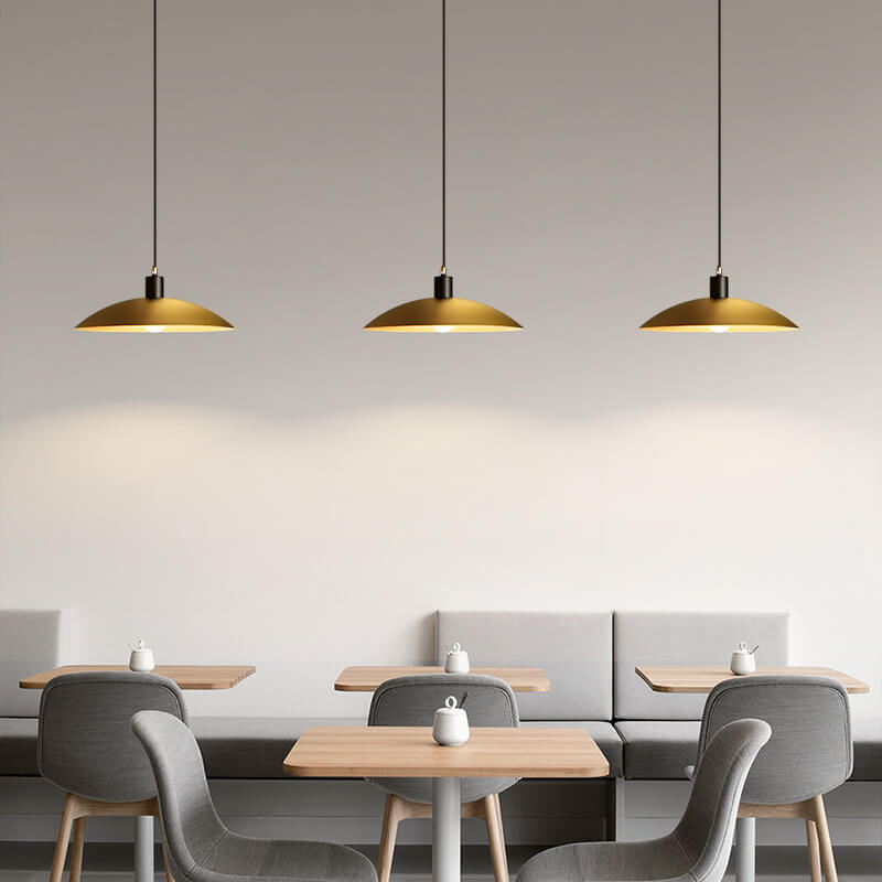 Nordic Minimalist Gold Color Copper 1-Light Pendant Light