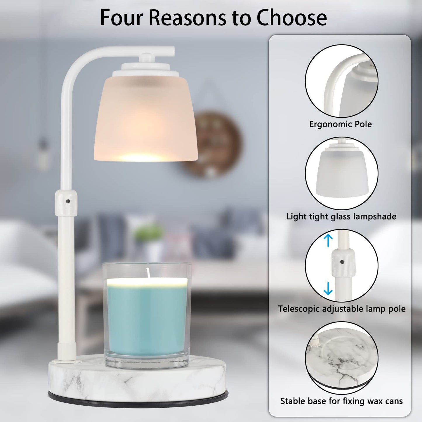 Modern Minimalist Lifting Solid Wood Cylinder 1-Light Melting Wax Table Lamp