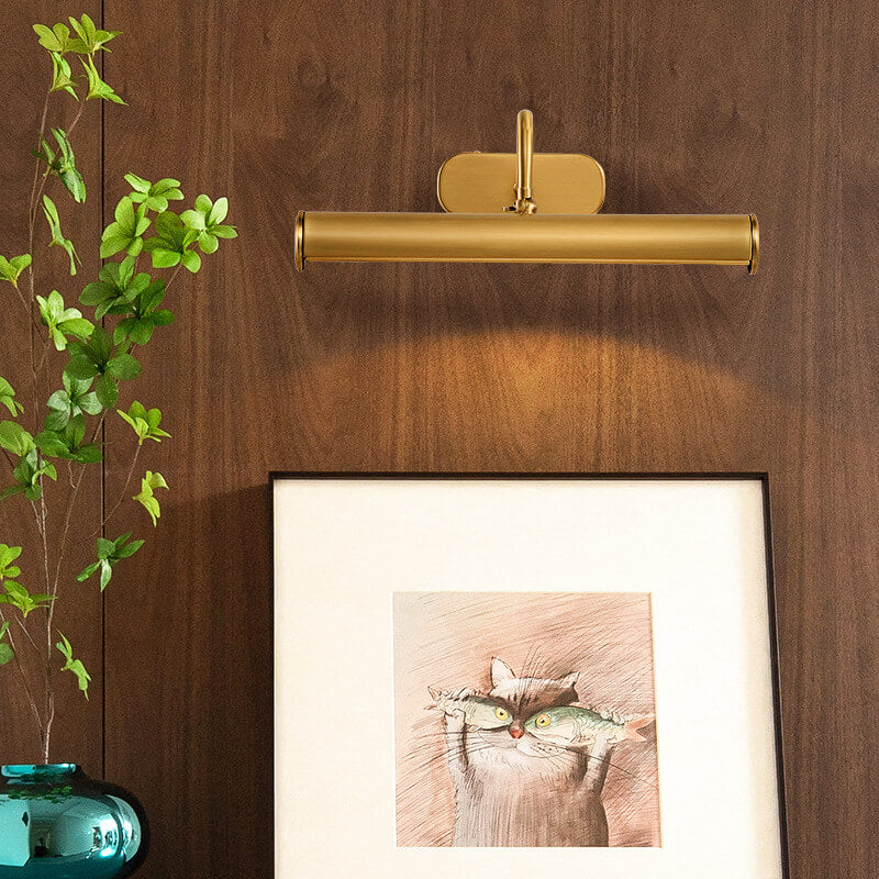 Nordic Modern Minimalist Cylindrical All-Copper 2 Light Vanity Light Wall Sconce Lamp