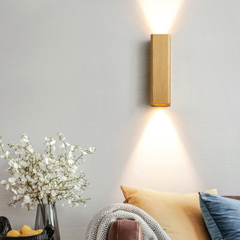 Modern Minimalist Rectangular Aluminum LED Wall Sconce Lamp For Bedroom
