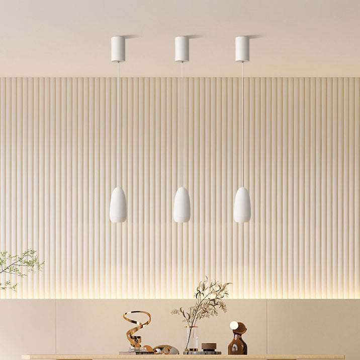 Modern Minimalist Aluminum Bullet Design LED Pendant Light For Living Room