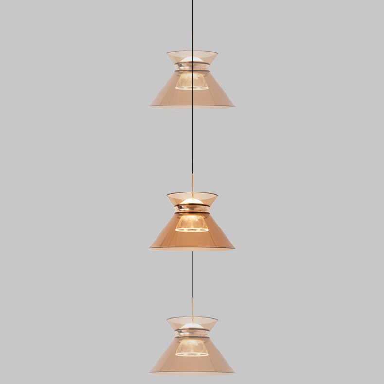 مصباح LED بتصميم الساعة الرملية المدبب المصنوع من الألومنيوم والأكريليك بتصميم بسيط وعصري لوضعه بجانب السرير