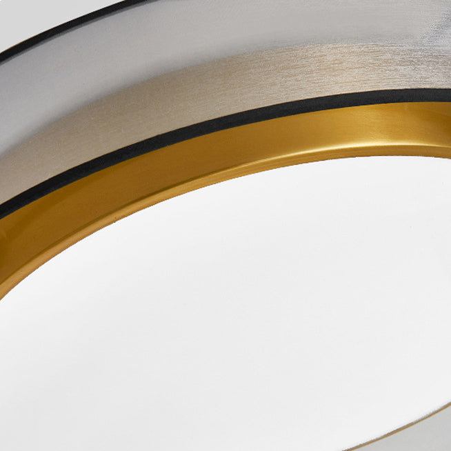 مصباح سقف LED مدمج بتصميم أسطواني مصنوع من النحاس والأكريليك بتصميم عصري بسيط لغرفة المعيشة