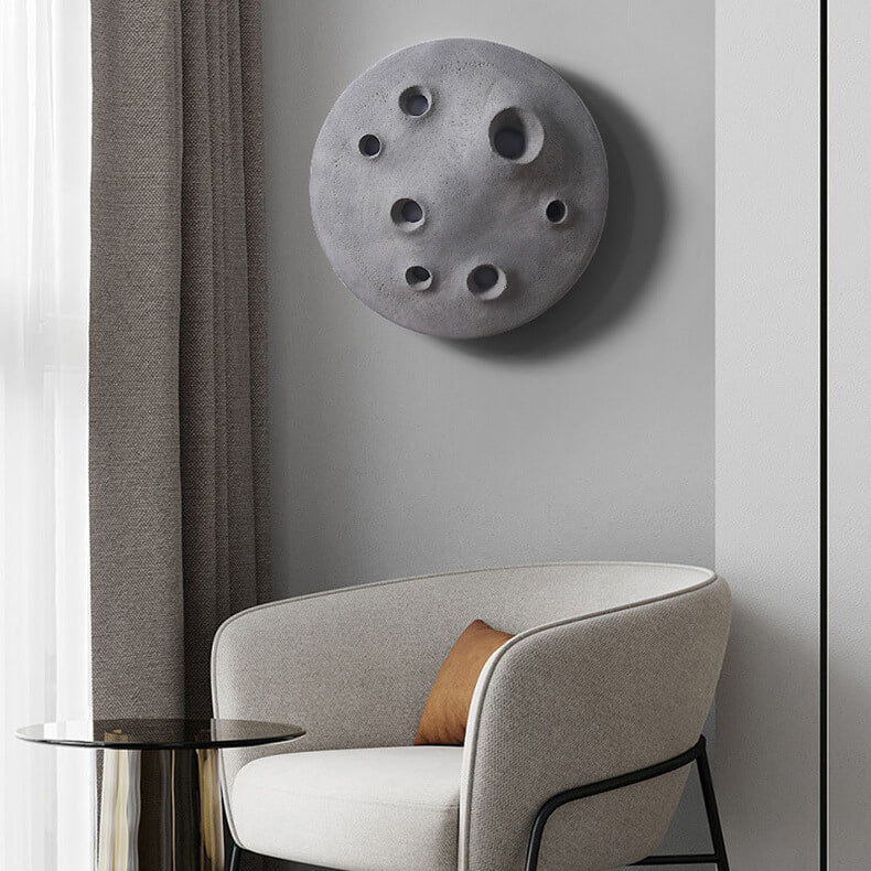 مصباح حائط LED صناعي إبداعي دائري من الراتنج والأكريليك