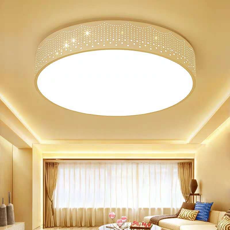 Modern Creative Meteor Round Children's Iron Acrylic LED Flush Mount Light