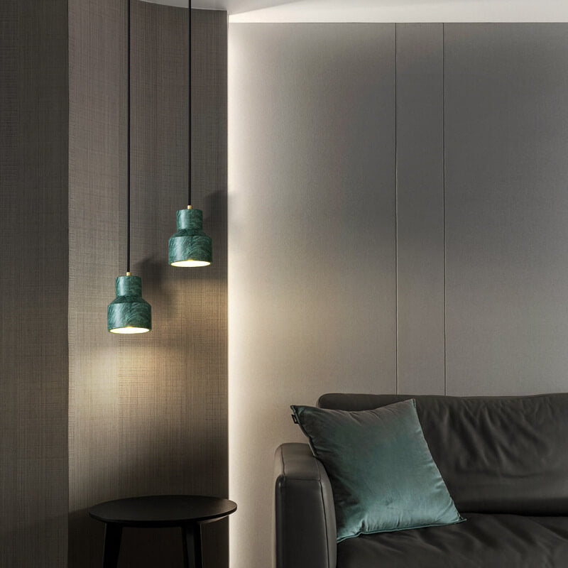 Modern Luxury Marble Cone Geometry 1-Light Pendant Light