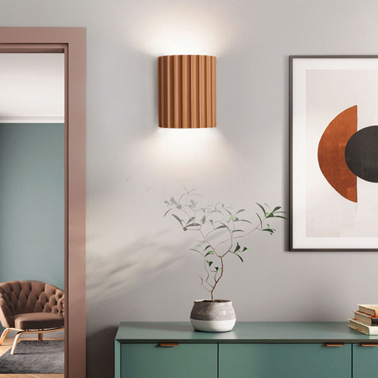 Contemporary Nordic Resin Tiles 2-Light Wall Sconce Lamp For Bedroom
