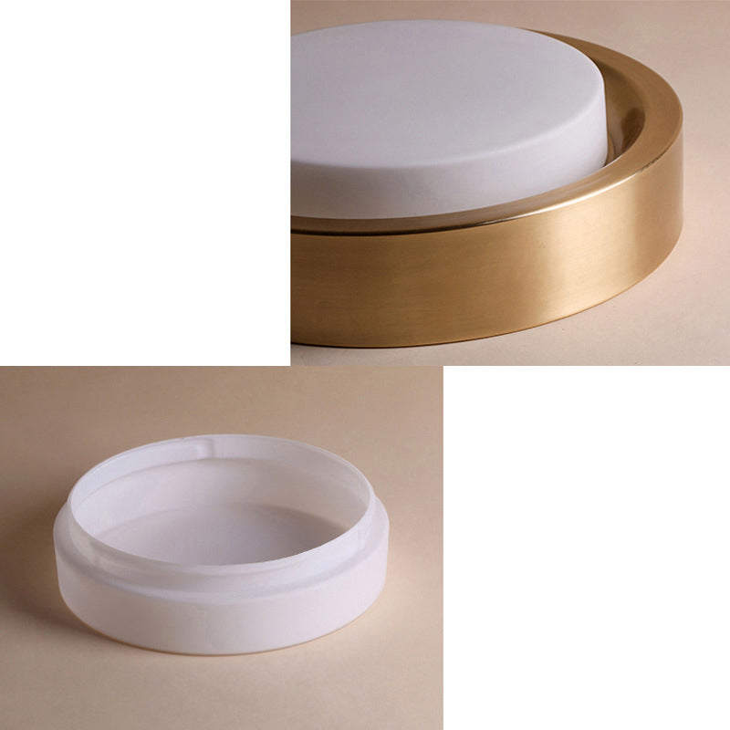 مصباح سقف LED دائري كامل من النحاس بتصميم عصري بسيط لغرفة المعيشة