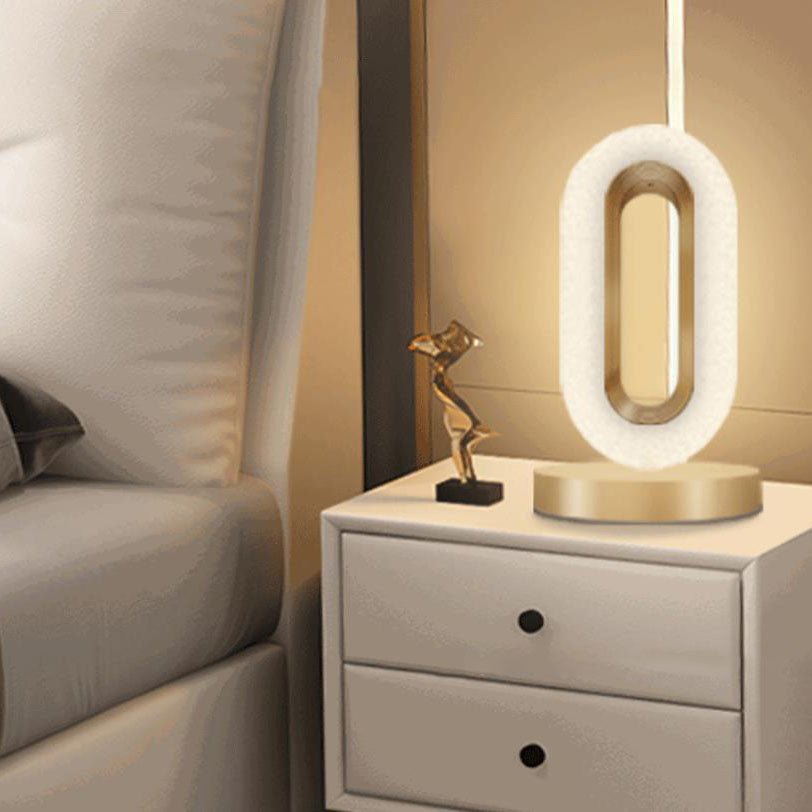 Nordic Creative Crystal Ring RGB APP LED Night Light Table Lamp
